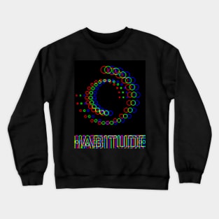 Custom Habitude Glitch Logo Art Crewneck Sweatshirt